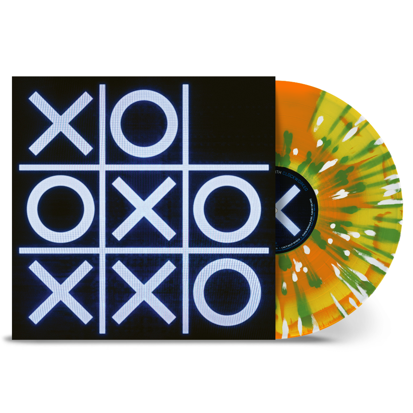CLOCKWORKED - YELLOW/ORANGE SUNBURST w WHITE/GREEN SPLATTER VINYL (Limited to 500)