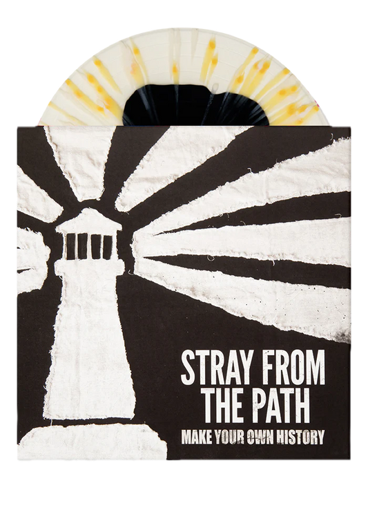 Make Your Own History Black Inside Milky Clear w/ Mustard & Bone Splatter