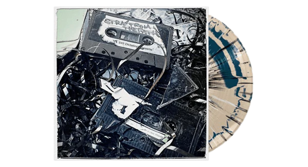 Rising Sun Bone + Aqua Blue Side A/B w/ Black + White Splatter Vinyl