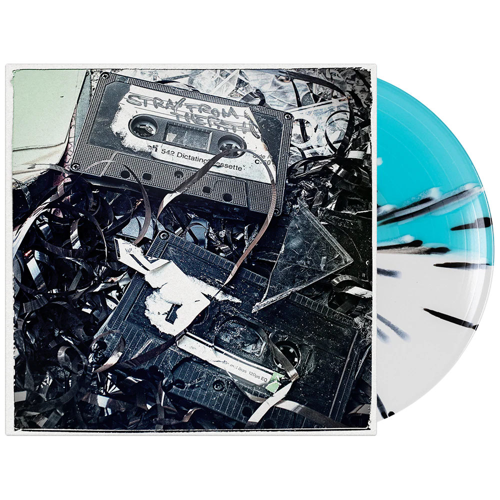 Rising Sun White/ Electric Blue Split w/ Black+ White Splatter Vinyl